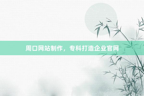 周口网站制作，专科打造企业官网